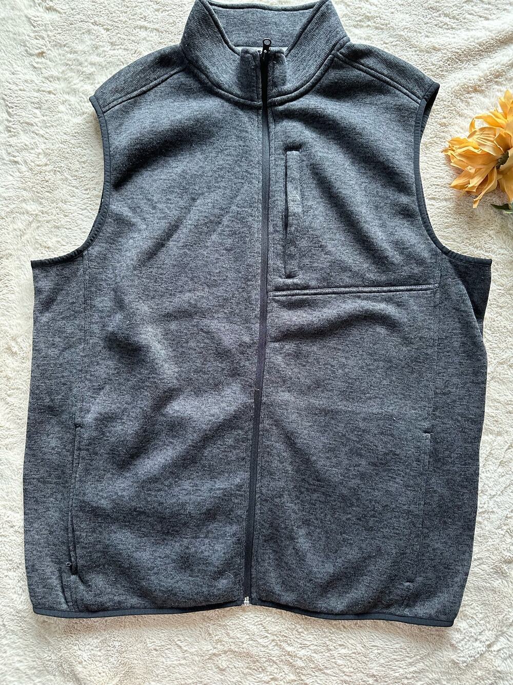 Lands' End Gray Fleece Vest Size XL/T
